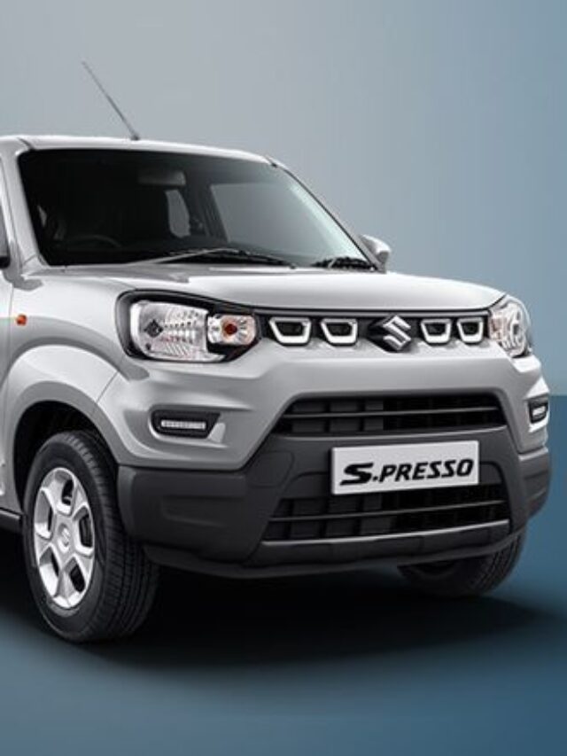 Beautiful Maruti Suzuki S-presso metallic silky silver car design (1)